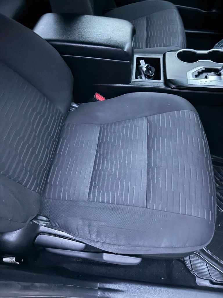 Cleaned car seat fabric after deep thermal extraction by KP Auto Detailing